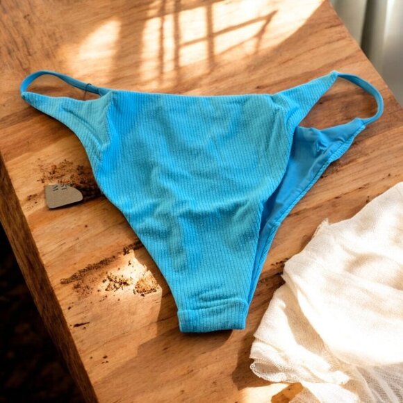 Toast Swim String Bikini Bottom Ocean Wave Ribbed XL - Picture 2 of 9